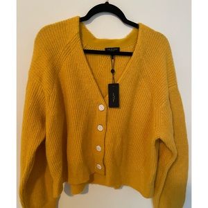 Rag and Bone Liana puffed sleeve Woolf blend cardigan